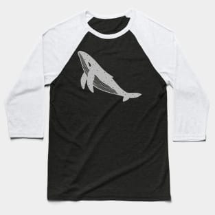 Whale Sketch Baseball T-Shirt